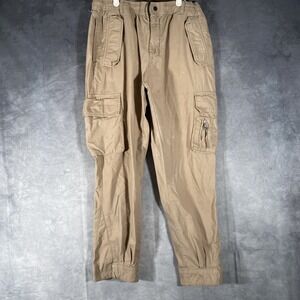 ZANEROBE Joggers Men 34 Cargo Pockets Beige Pants Hiking Gorpcore *